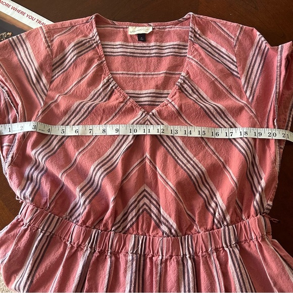 Universal Thread | 100% Cotton Striped Ruffle Hem Midi Dress - Picture 8 of 11